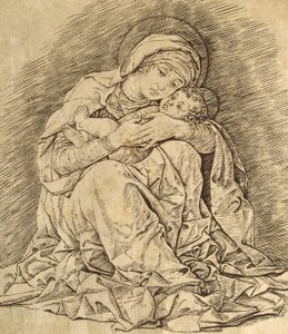 Dziewica i dziecko autorstwa Andrea Mantegna