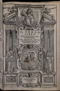 Strona trzeciego z czterech tomów o architekturze autorstwa Andrea Palladio