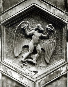 Dedal, dekoracyjny relief z dzwonnicy, Florencja, ok. 1348-50 (marmur) (zdjęcie czarno-białe) (zob. też 103681) autorstwa Andrea Pisano