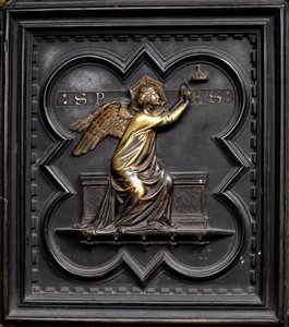 Nadzieja, panel A południowych drzwi baptysterium San Giovanni, 1336 (brąz)