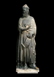 Reprezentacja marmurowej rzeźby Salomona autorstwa Andrei Pisano (ok. 1290-1348), Florencja, Museo dell