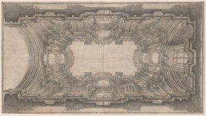 Iluzjonistyczna architektura dla krypty San Ignazio autorstwa Andrea Pozzo