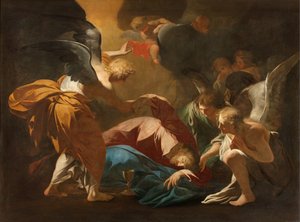 Mediolan, kościół San Francesco da Paola, Andrea Pozzo, Aniołowie wspierają Jezusa w Ogrójcu