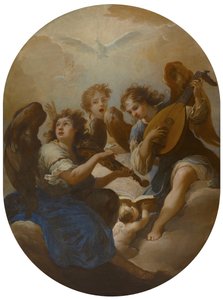 Trzy anioły tworzące muzykę, przed 1720