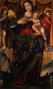 Matka Boża Łaskawa, fragment z Ołtarza Madonny i Świętych autorstwa Andrea Sabatini