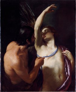 Ikar i Dedale (Ikar i Dedal) Obraz Andrea Sacchi (1599-1661) początek XVII wieku Genes, Musei di Strada Nuova (ex Palazzo Rosso)