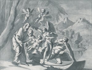 Reszta podczas ucieczki do Egiptu, 1740-71. autorstwa Andrea Scacciati