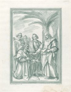 Chrystus oddający klucze św. Piotrowi autorstwa Andrea Scacciati after Jacopo Chimenti