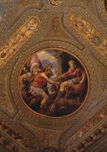 Alegoria Cesarstwa, ze stropu biblioteki, 1556 autorstwa Andrea Schiavone