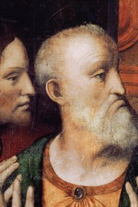 Opactwo (Opactwo Tongerlo). Obraz. Ostatnia Wieczerza. 1506-1507. Szczegół (obraz) autorstwa Andrea Solario