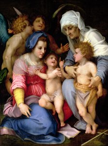 Święta Rodzina z Aniołami, ok. 1515-16 autorstwa Andrea del Sarto