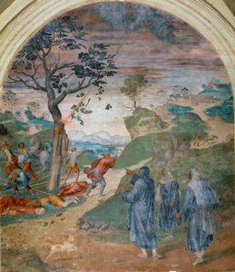 S. Filippo Benizzi karze bluźnierców, 1509-1510 autorstwa Andrea del Sarto