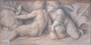 Scena z postaciami w stylu klasycznym autorstwa Andrea del Sarto