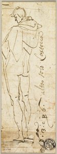 Stojący mężczyzna nago autorstwa Andrea del Sarto