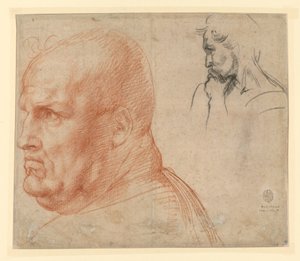 Studium dwóch głów autorstwa Andrea del Sarto