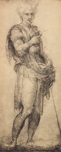 Studium postaci męskiej, rys. Andrea del Sarto. Gabinet Rysunków i Grafiki, Galeria Uffizi, Florencja autorstwa Andrea del Sarto
