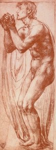 Studium postaci męskiej; rysunek autorstwa Andrei del Sarto. Gabinet Rysunków i Grafiki, Galeria Uffizi, Florencja autorstwa Andrea del Sarto