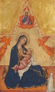 Madonna Pokory, Błogosławiony Chrystus, Dwaj Aniołowie i Dawca [awers]