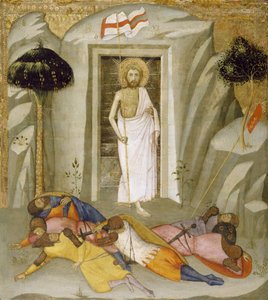 Zmartwychwstanie, ok. 1390-1410 (farba temperowa i płatki złota na panelu)