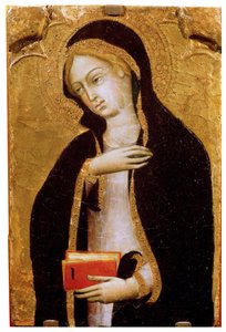 Zwiastowanie Dziewicy, c1410 autorstwa Andrea di Bartolo