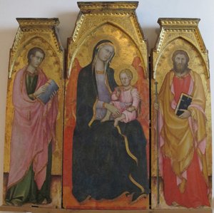 madonna z dzieciątkiem między świętymi autorstwa Andrea di Bartolo
