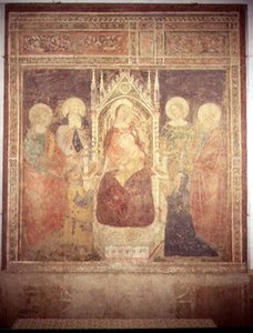 Madonna z Dzieciątkiem z Św. Elia, Jan Chrzciciel, Mikołaj i Leonard (fresk)