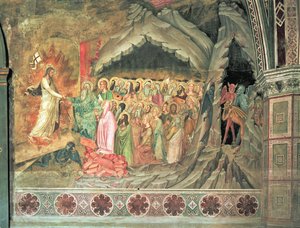 Zejście do Otchłani, z Kaplicy Hiszpańskiej, 1366-88 autorstwa Andrea di Bonaiuto fl.1343-77 Andrea di Bonaiuto fl.1343-77