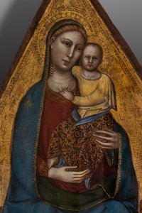 Intronizująca Madonna i Dzieciątko Jezus autorstwa Andrea di Cione (attr.to) Orcagna