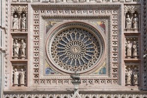 Rozeta, Katedra Santa Maria Assunta, Orvieto, Umbria, Włochy