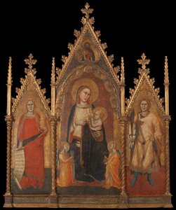Tryptyk z Matką Boską z Dzieciątkiem oraz świętymi Marią Magdaleną i Ansanusem autorstwa Andrea di Cione named Orcagna