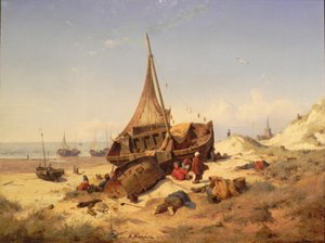 Ebbtide, Scheveningen autorstwa Andreas Achenbach