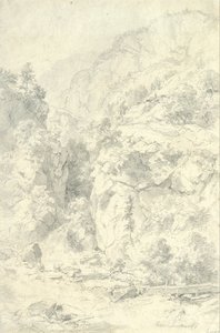 Górzysty krajobraz autorstwa Andreas Achenbach