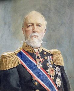 Król Oskar II (akwarela na papierze) autorstwa Andreas Bloch