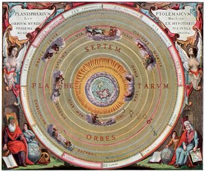 Układ Słoneczny według Klaudiusza Ptolemeusza autorstwa Andreas Cellarius