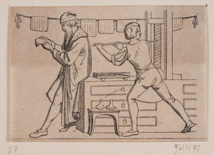 Johannes Gutenberg w swoim warsztacie