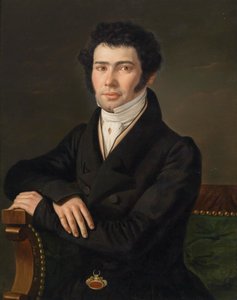Portret Gaspari Spontini (1774-1851), kompozytora operowego i generalnego dyrektora muzycznego w Berlinie autorstwa Andreas Hall