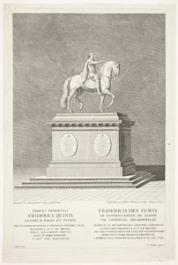 Konny pomnik Fryderyka V na Placu Pałacowym Amalienborg autorstwa Andreas Heckel