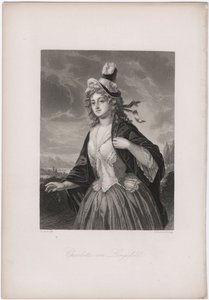 Charlotte von Lengefeld, lata 50. XIX wieku autorstwa Andreas Johann Fleischmann