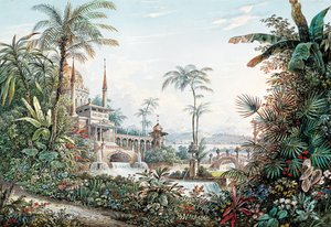 Scenografia do opery Uprowadzenie z seraju Wolfganga Amadeusza Mozarta, 1842.