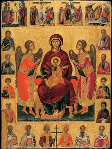 Intronizacja Matki Boskiej z Dzieciątkiem, koniec XV wieku.