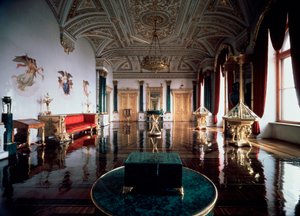 Sala Malachitowa Pałacu Zimowego, 1837-1839. autorstwa Andrei Ivanovich Stakenschneider