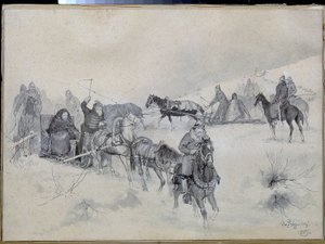Martha Borletskaya (Au Marfa Posanixa Au Martha La Mairesse autorstwa Andrei Petrovich Ryabushkin