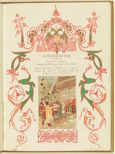 Program do opery Życie za cara M. Glinki, 1896.
