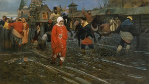 Ulica moskiewska z XVII wieku w święto państwowe, 1895 r.