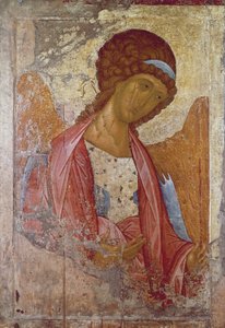 Archanioł Michał, Andrei Rublev lub Andrej Rubljov (1360-1430), namalowany w latach 1410-1420, Ikona. autorstwa Andrei Rublev