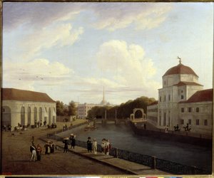 Pałac Michela w Sankt Petersburgu. (Pałac Michała W Petersburgu). Obraz Andrieja Jefimowicza Martynowa (1768-1826), olej na płótnie