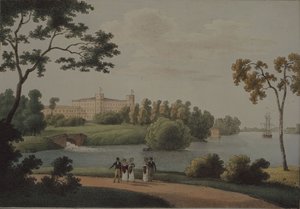 Widok na główny pałac Gatchina, 1821 autorstwa Andrei Yefimovich Martynov