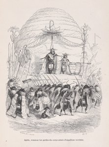 Następnie wszedło ciało strażników uzbrojonych w straszliwe użądlenia ze Scen z P..., ok. godz. 1837-47.