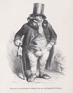 Zapłacić gospodarzowi, bardzo surowemu człowiekowi, który nazywał się M. Vautour ze Scen z t..., ca. 1837-47.