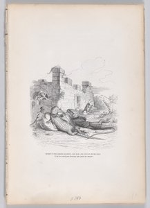 Kiedy spał na słońcu... ze Scen z życia prywatnego i publicznego z..., ca. 1837-47. autorstwa Andrew Best Leloir